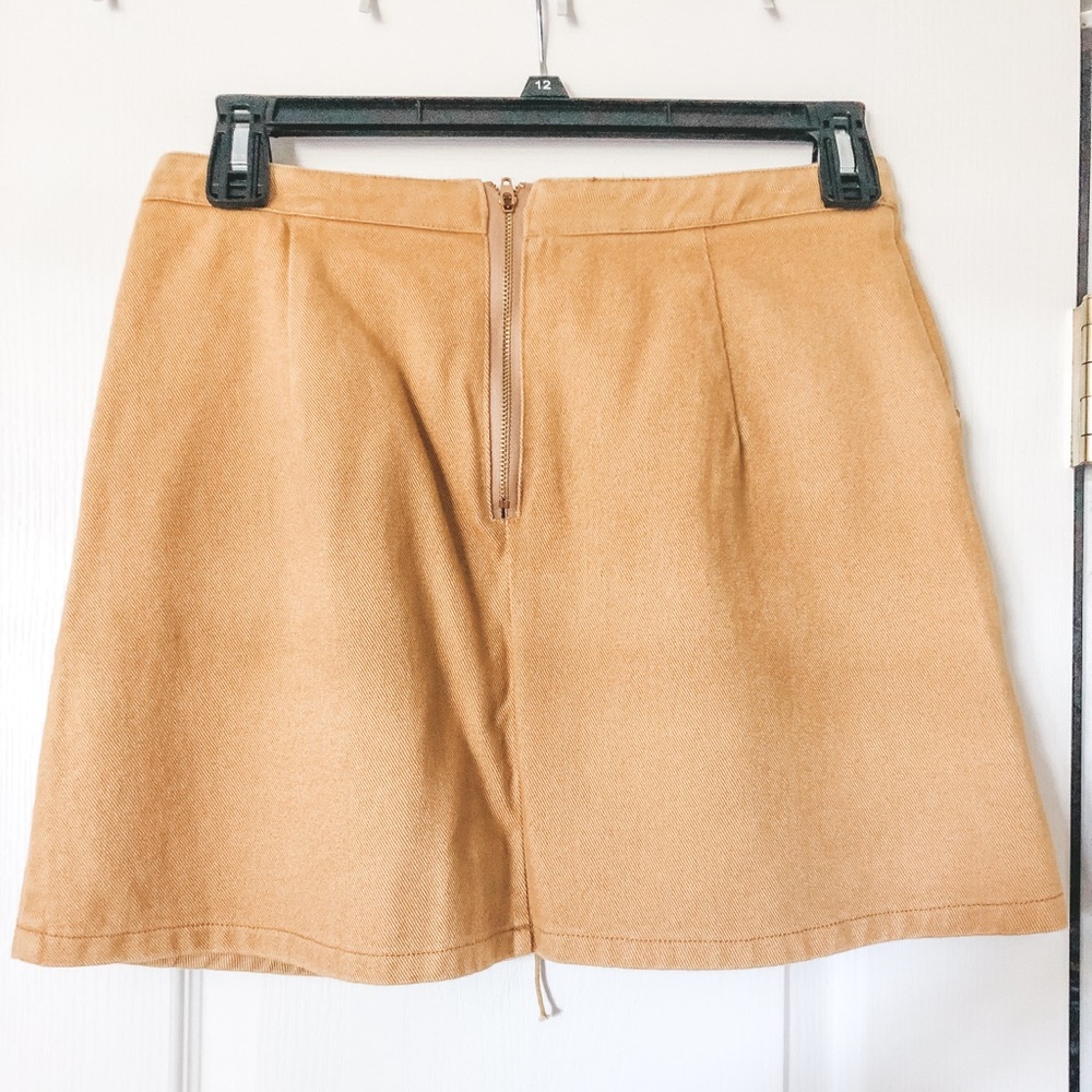 Tan Lace Up Skirt - Picture 2 of 2